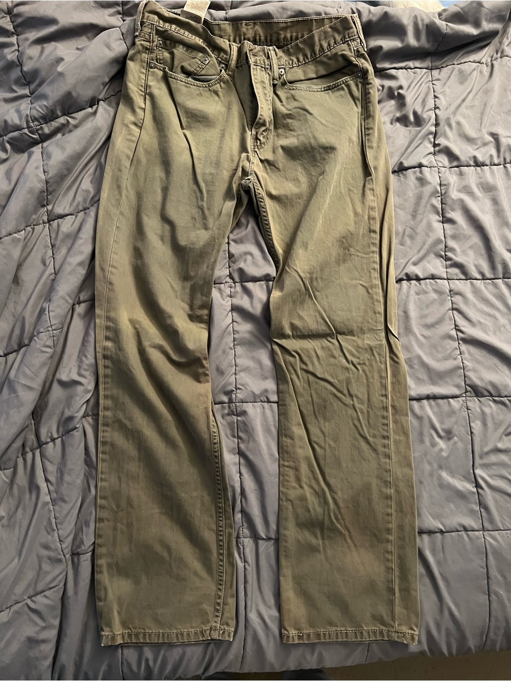 Men's Olive Green Levi’s 514 Straight Fit Jeans